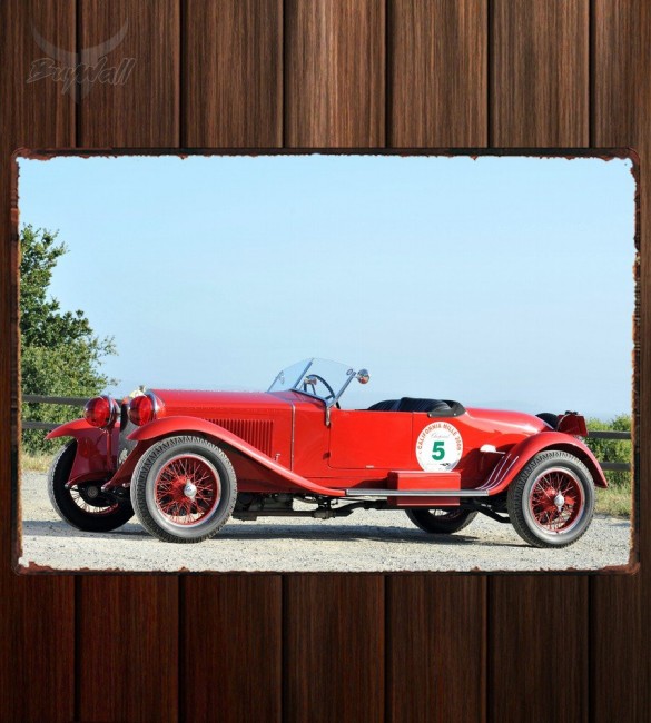 Металлическая табличка Alfa Romeo 6C 1500 Sport Spider Металлическая табличка Alfa Romeo 6C 1500 Sport Spider